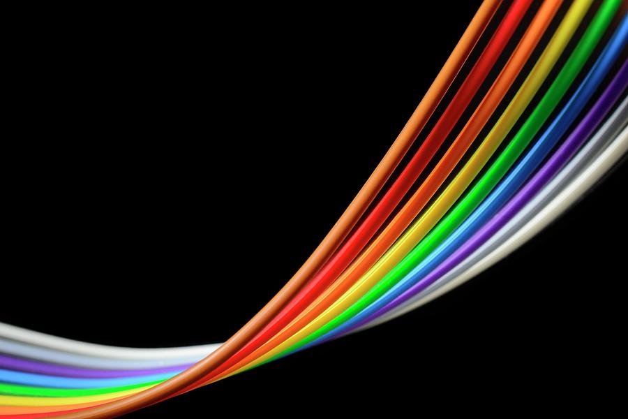 Rainbow Ribbon Cable #4 Photograph by Cordelia Molloy/science Photo Library