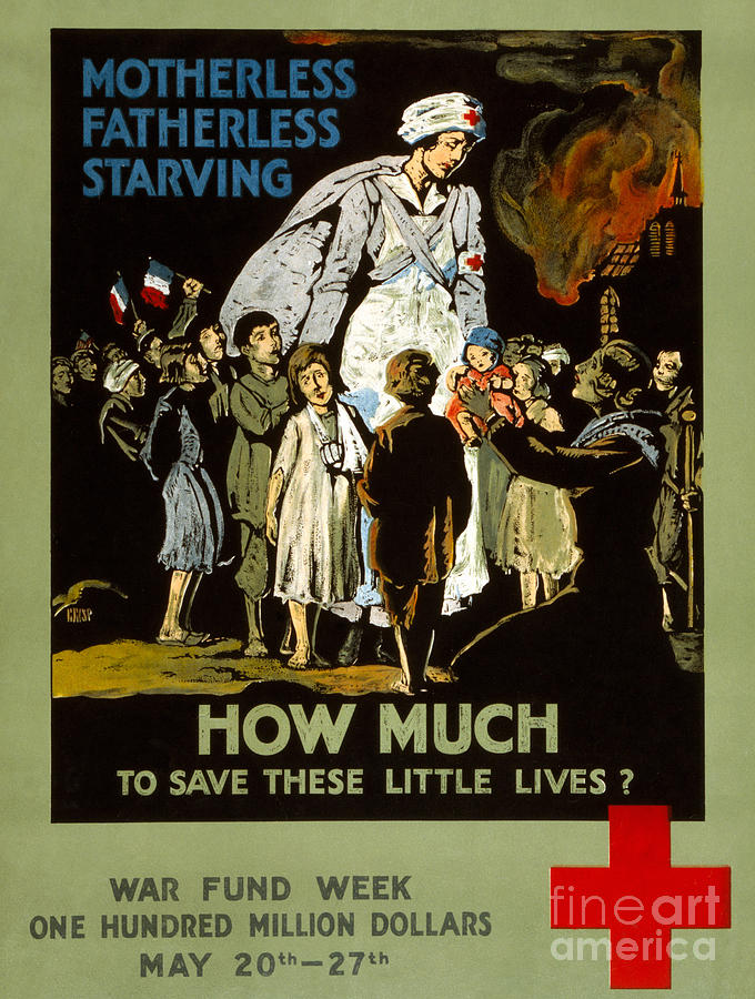 Red Cross Poster, 1917 #4 Photograph by Granger