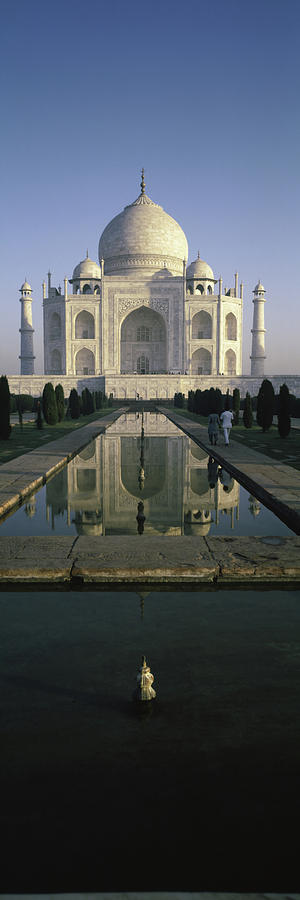 Architecture Photograph - Reflection Of A Mausoleum In Water, Taj #4 by Panoramic Images