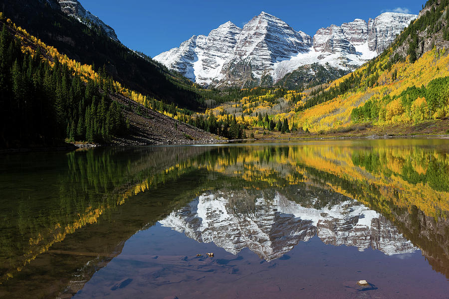Reflection Of Mountain Range On Water Photograph by Panoramic Images ...