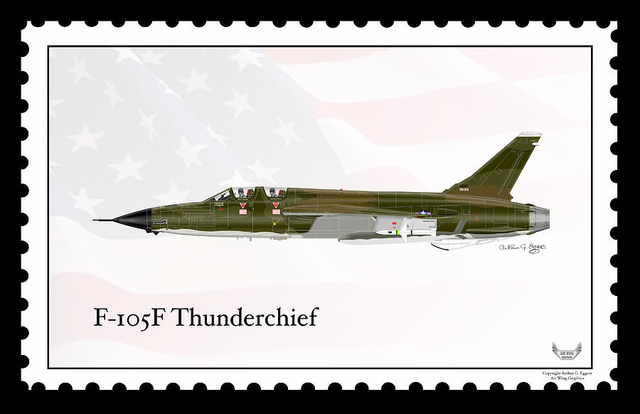 Republic F-105F Thunderchief #4 Digital Art by Arthur Eggers