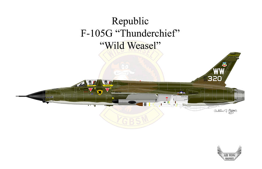 Republic F-105G Thunderchief #4 Digital Art by Arthur Eggers