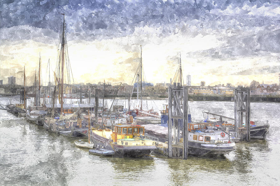 River Thames Boat Community Digital Art