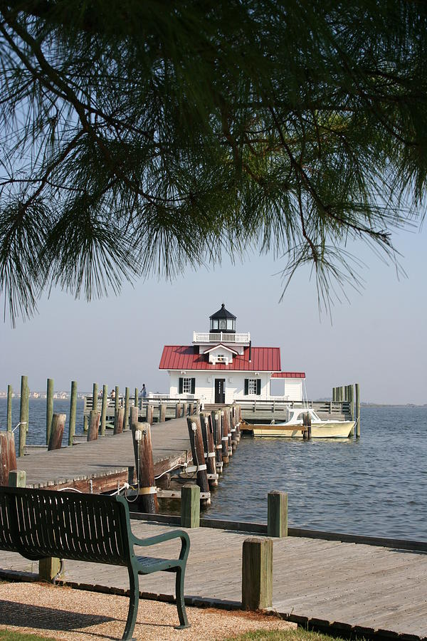 Lighthouse Photograph - Roanoke Marshes Lighthouse #4 by Christiane Schulze Art And Photography