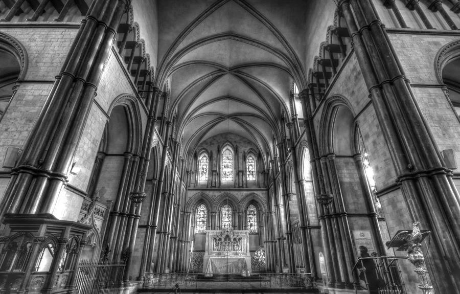 Rochester Cathedral interior HDR. #4 Photograph by David French