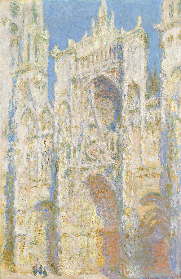 Rouen Cathedral West Facade #4 Painting by Claude Monet