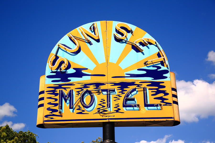Sunset Photograph - Route 66 - Sunset Motel 2012 #2 by Frank Romeo