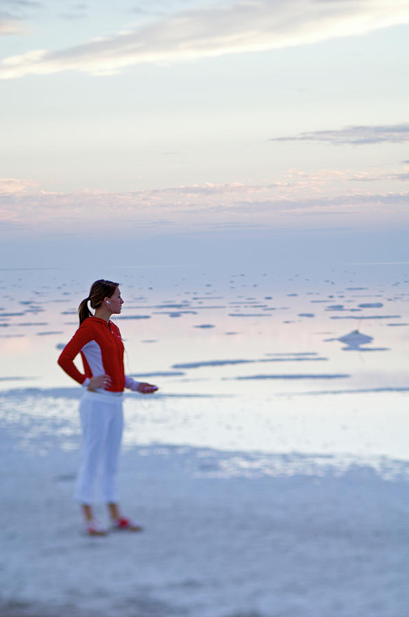 Music Photograph - Running Great Salt Lake, Utah With Ipod #4 by Tim Kemple