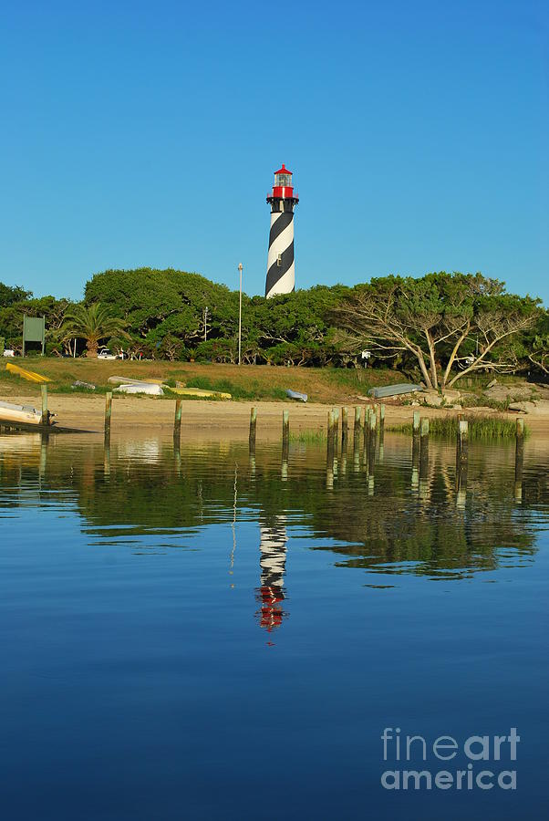 Saint Augustine Lighthouse Reflection Photograph by Bob Sample