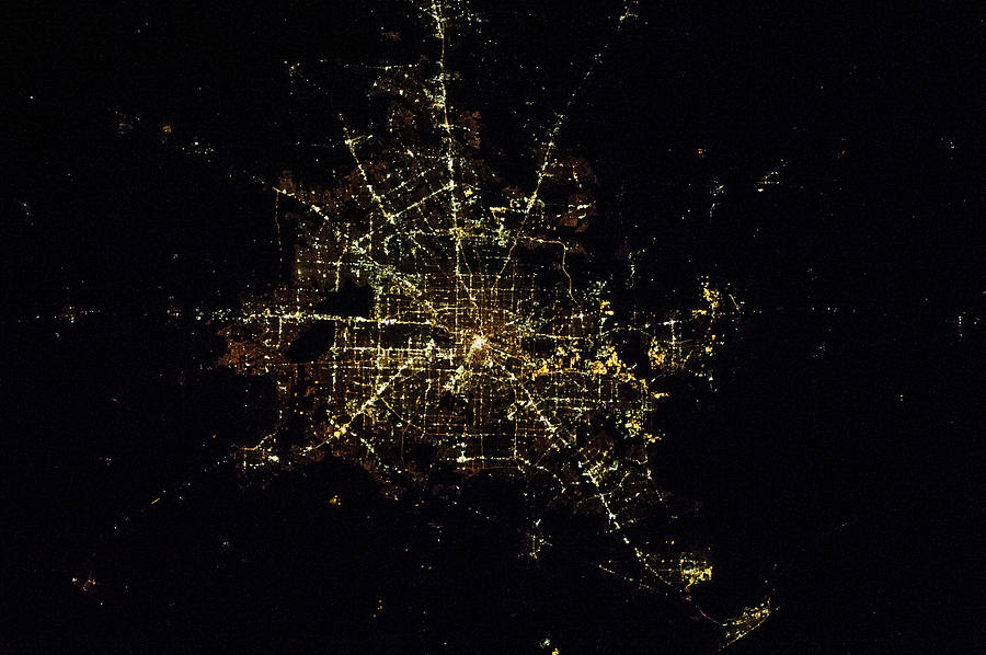 Satellite View Of Houston, Texas, Usa #4 Photograph by Panoramic Images