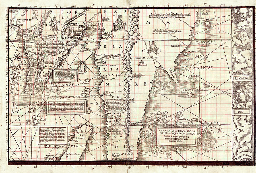 Section Of Waldseemuller S Carta Marina Photograph By Library Of   4 Section Of Waldseemullers Carta Marina Library Of Congress Geography And Map Divisionscience Photo Library 