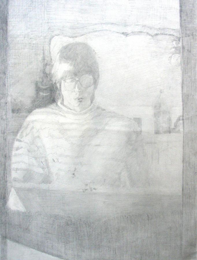 Self Portrait #4 Drawing by Anita Dale Livaditis