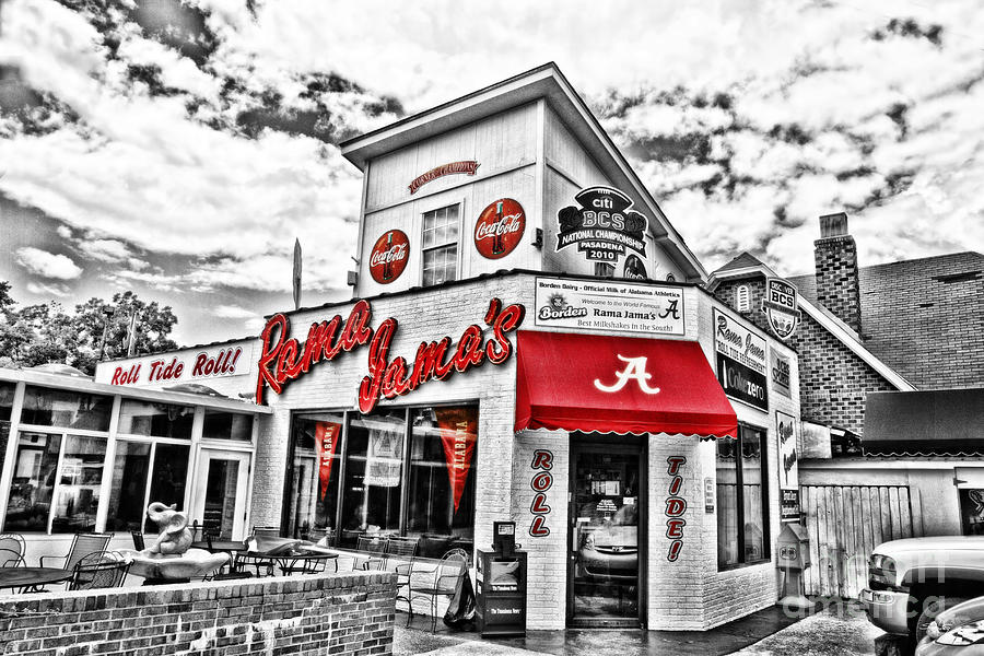 Tuscaloosa Photograph - Shadow of the Stadium - HDR selective color by Scott Pellegrin