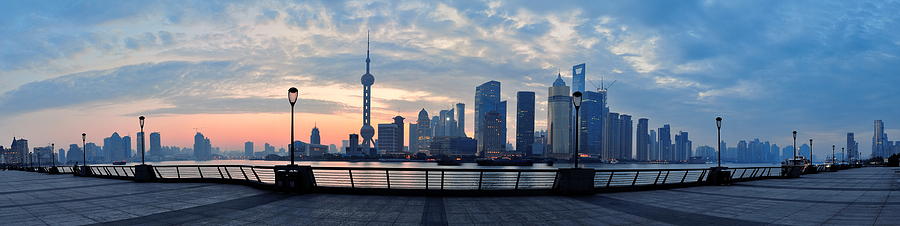 Shanghai morning #4 Photograph by Songquan Deng
