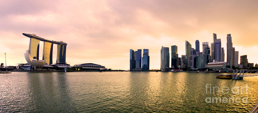 Singapore city skyline #4 Photograph by Luciano Mortula