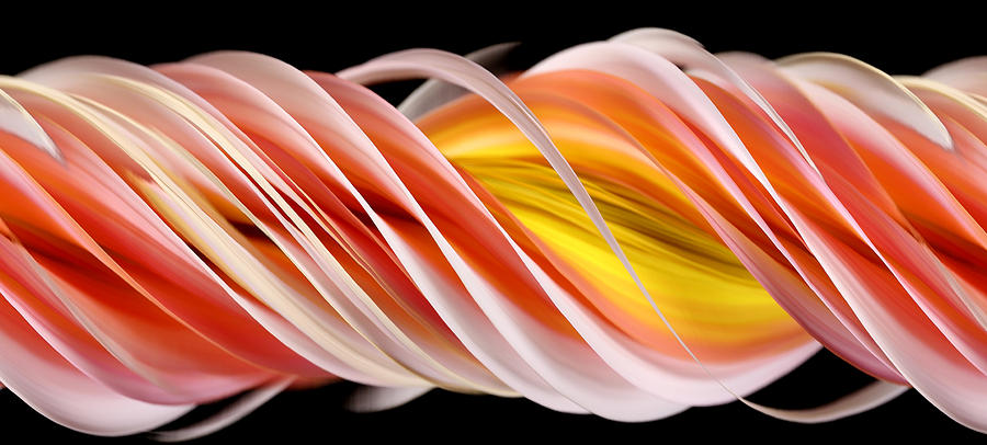 Slit-scan Image Of Dahlia Flower #4 Photograph by Ted Kinsman