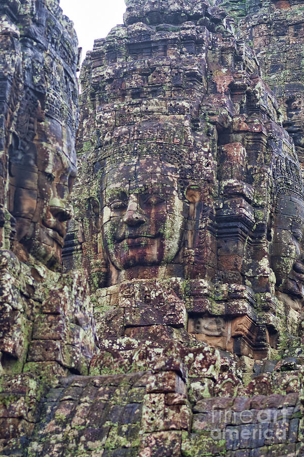 Smiling Faces of Bayon #4 Photograph by Joerg Lingnau