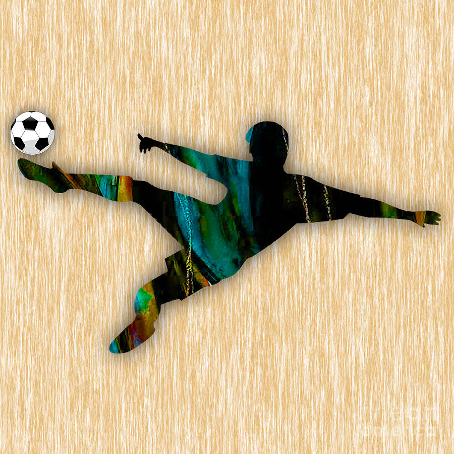 Soccer Player #4 Mixed Media by Marvin Blaine