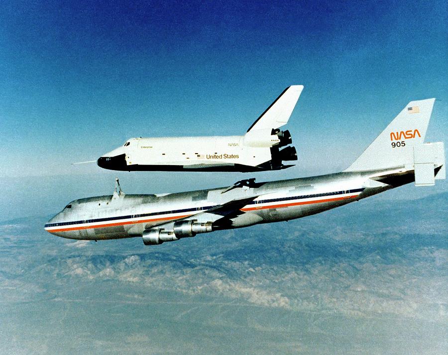 Airplane Photograph - Space Shuttle Prototype Testing #4 by Nasa