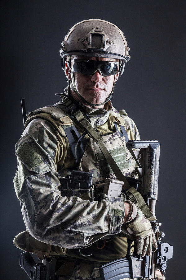 Special Forces Soldier In Field Uniform Photograph by Oleg Zabielin ...