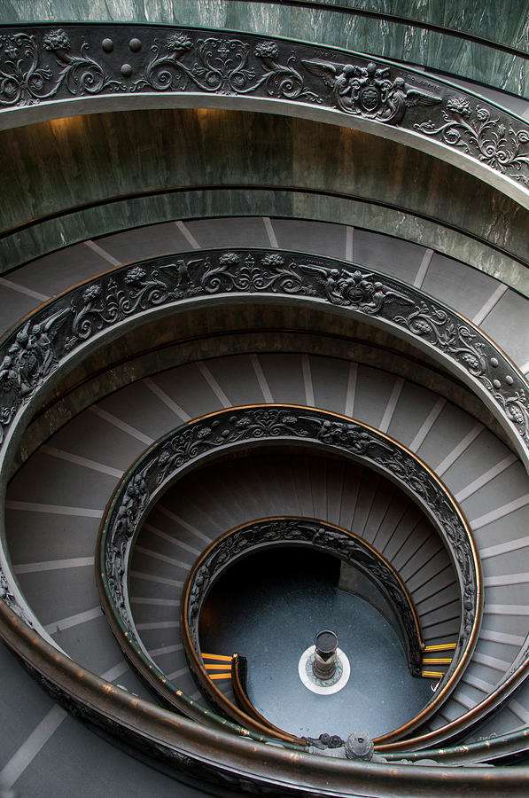 Spiral Staircase At The Vatican #4 Photograph by Mitch Diamond
