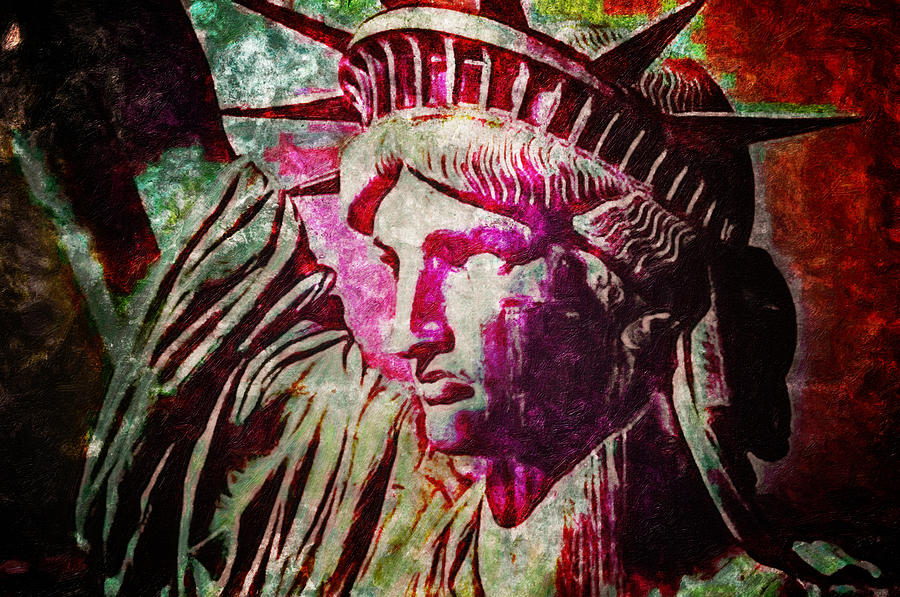 Statue Liberty Painting by MotionAge Designs