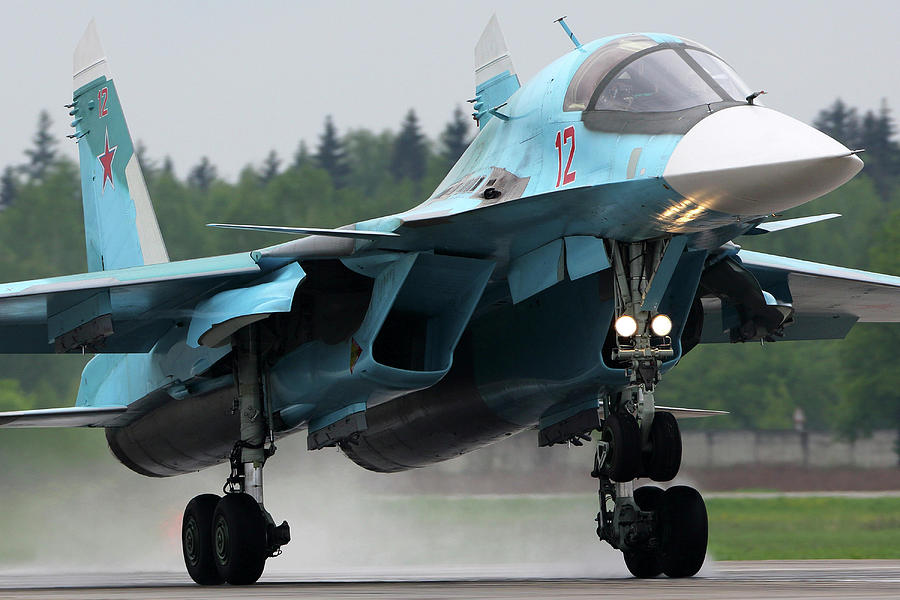 Su-34 Attack Airplane Of Russian Air Photograph by Artyom Anikeev ...