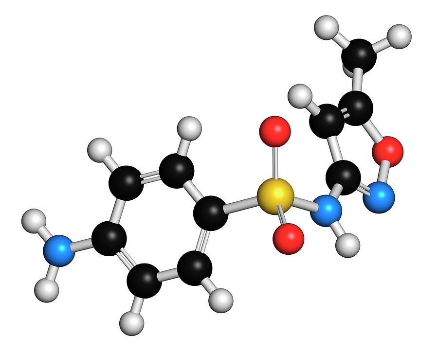 Sulfamethoxazole Antibiotic Drug Molecule #4 Photograph by Molekuul ...