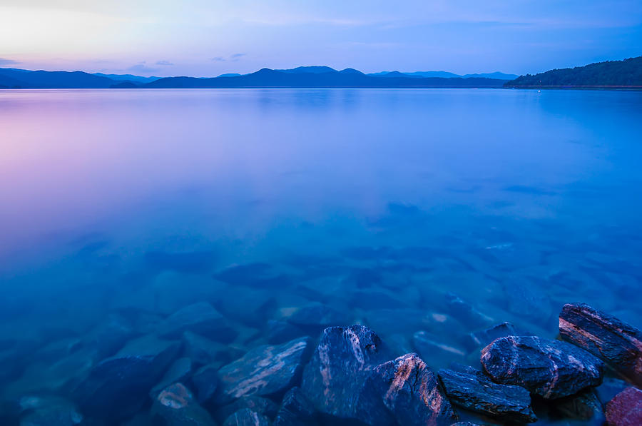 Sunset During Blue Hour At The Lake #4 Photograph by Alex Grichenko