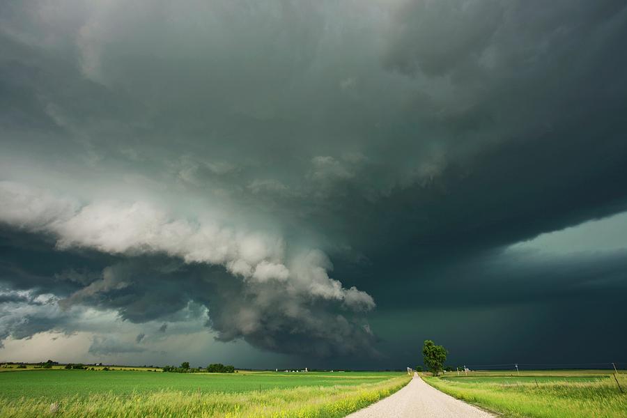 Supercell Thunderstorm Over Fields Photograph By Roger Hill/science ...