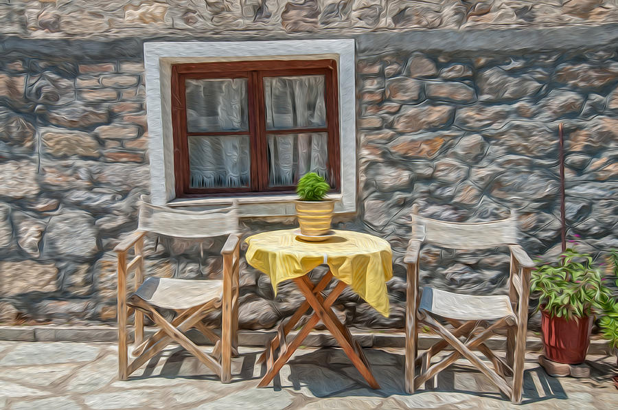 Table and Two Chairs Digital Art by Roy Pedersen