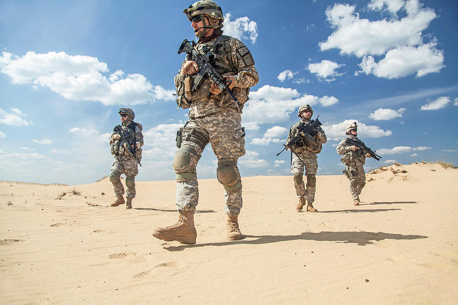 Team Of United States Airborne Infantry Photograph by Oleg Zabielin ...