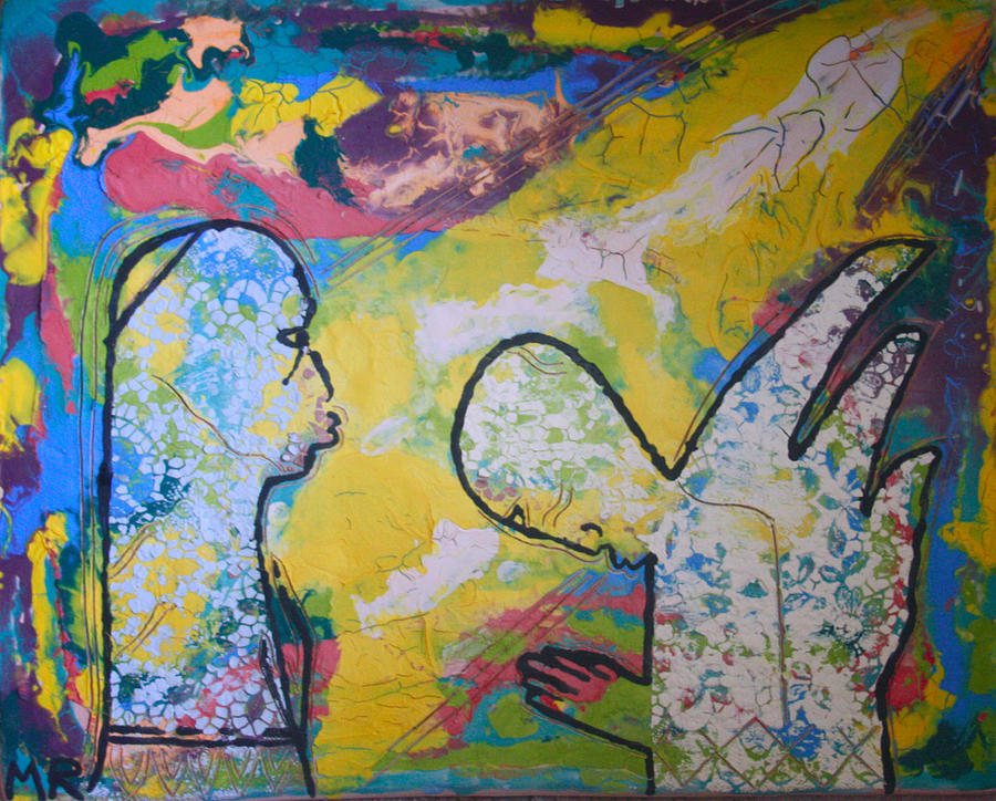 The Annunciation #4 Painting by Gloria Ssali