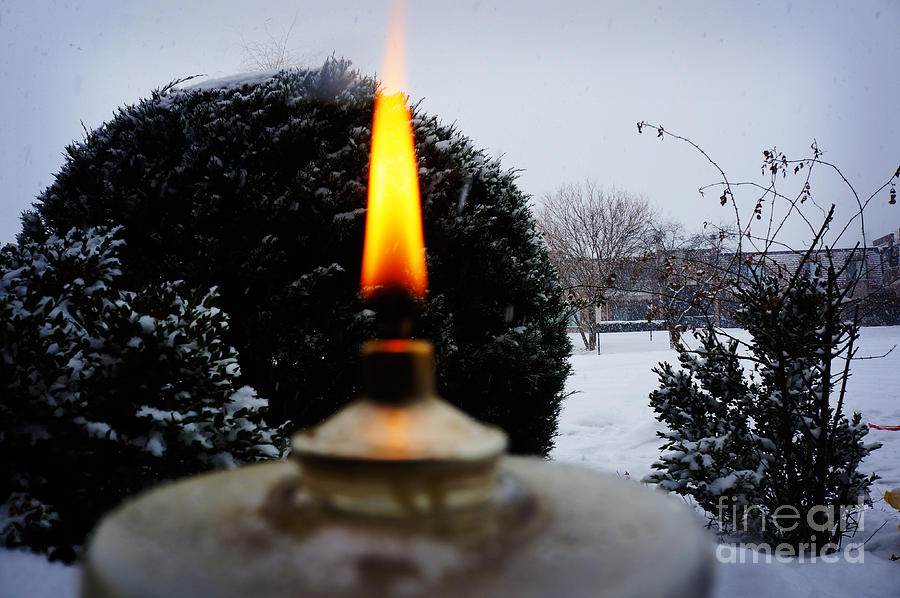 Christmas Photograph - The Candle in the Snow #4 by Celestial Images