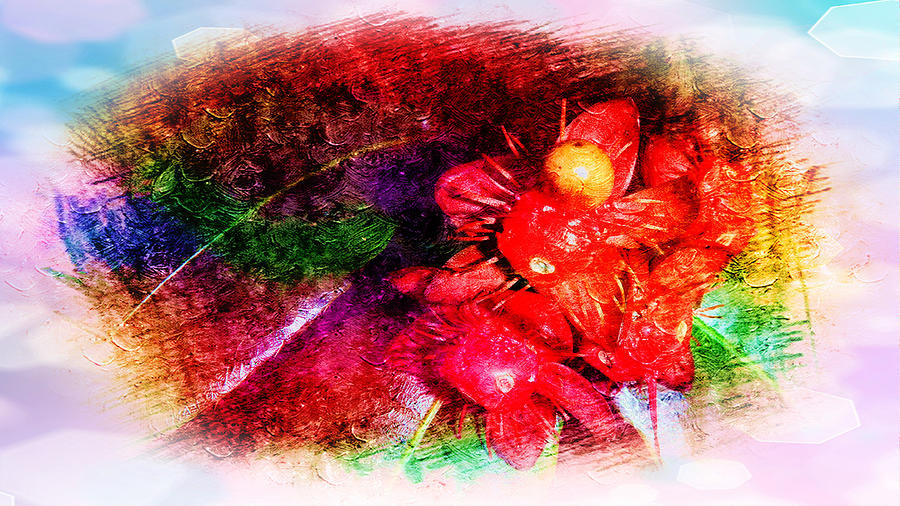 The Flowers In Fiery Red #4 Painting by Xueyin Chen
