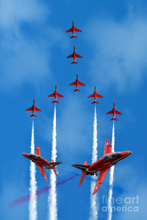 The Red Arrows  Digital Art by Airpower Art