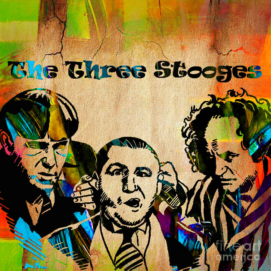 The Three Stooges Collection #2 Mixed Media by Marvin Blaine