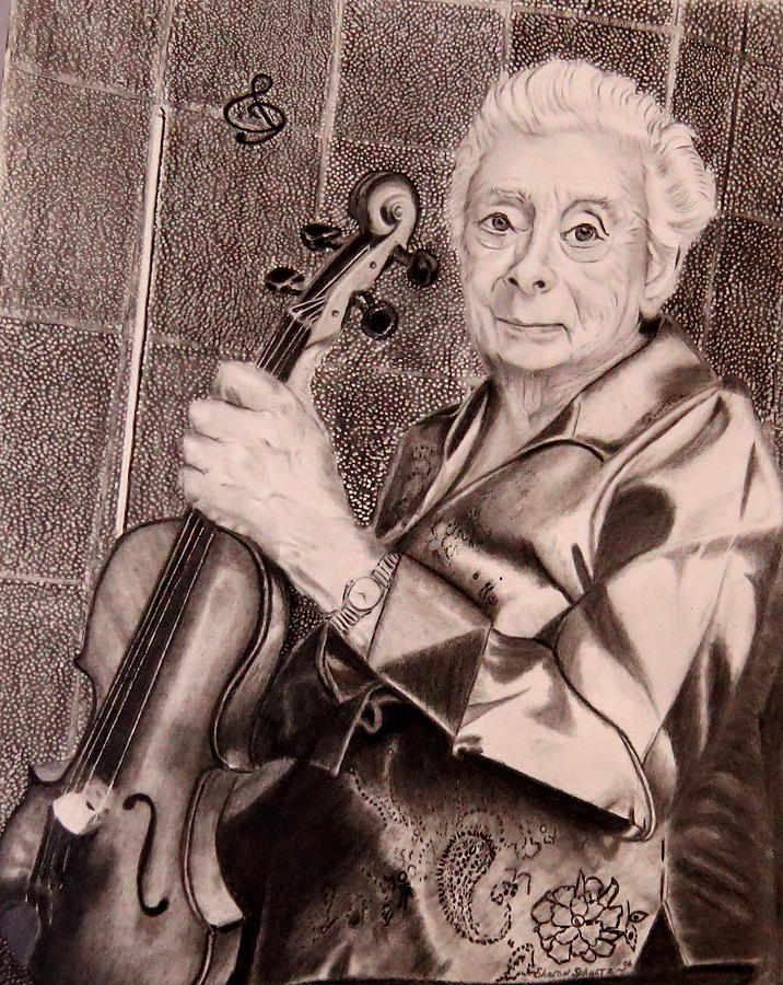 The Violin #4 Drawing by Sharon Schultz