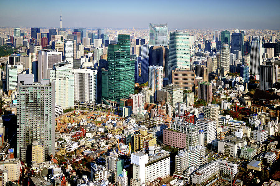 Tokyo Downtown Cityscape #4 by Vladimir Zakharov