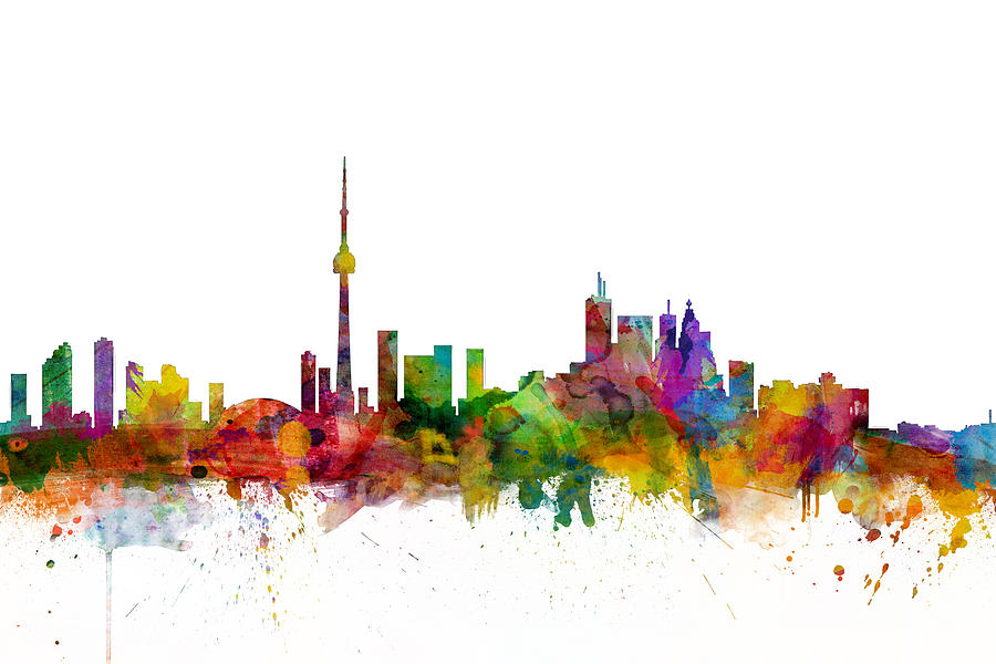 Toronto Canada Skyline Digital Art by Michael Tompsett