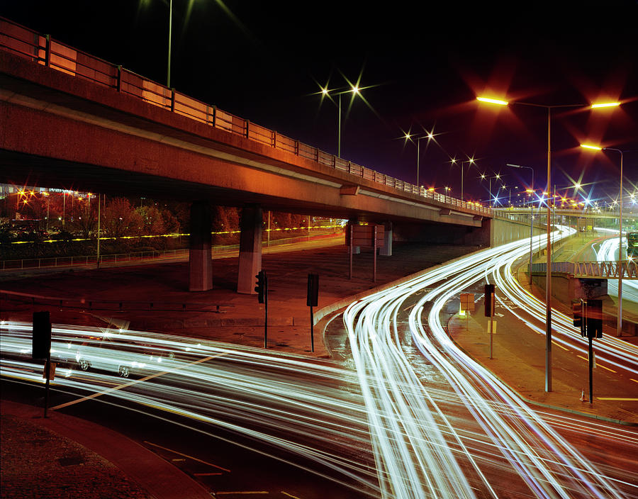 Traffic At Night #4 Photograph by Gustoimages/science Photo Library