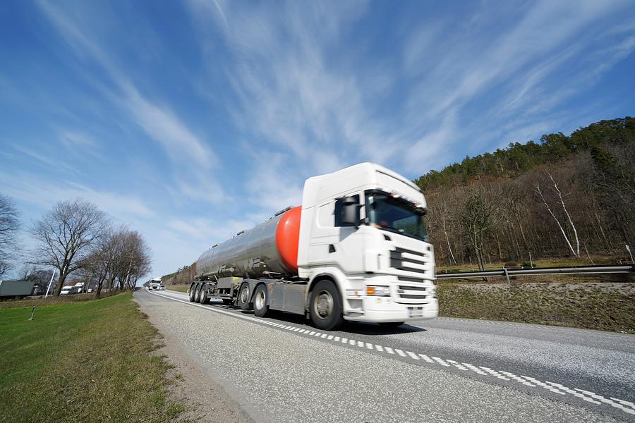 Truck On Highway Photograph by Christian Lagerek/science Photo Library ...