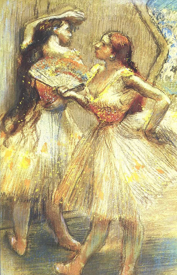 Edgar Degas Digital Art - Two Dancers #4 by Edgar Degas
