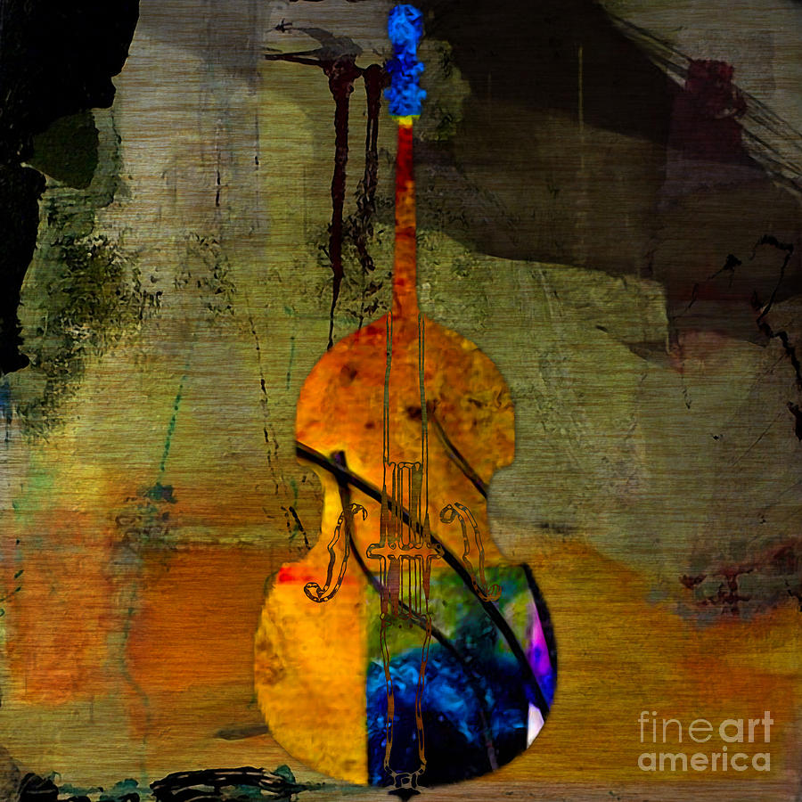 Upright Bass #5 Mixed Media by Marvin Blaine