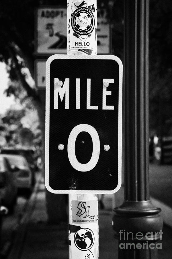 Sign Photograph - Us Route 1 Mile Marker 0 Start Of The Highway Key West Florida Usa #4 by Joe Fox