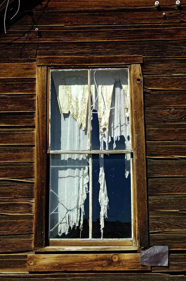 Curtain Photograph - USA, California, Bodie State Historic #4 by Jaynes Gallery