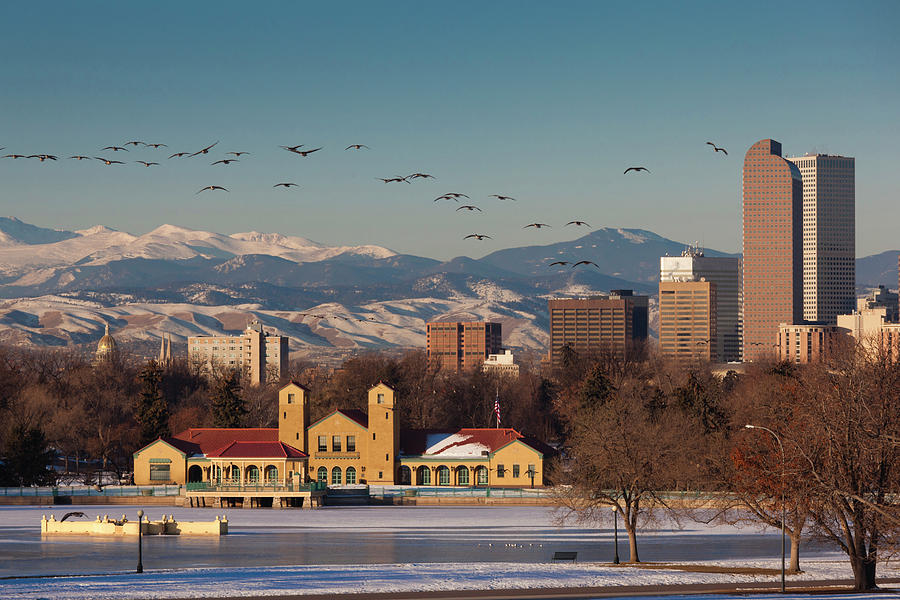 USA, Colorado, Denver, City View by Walter Bibikow.