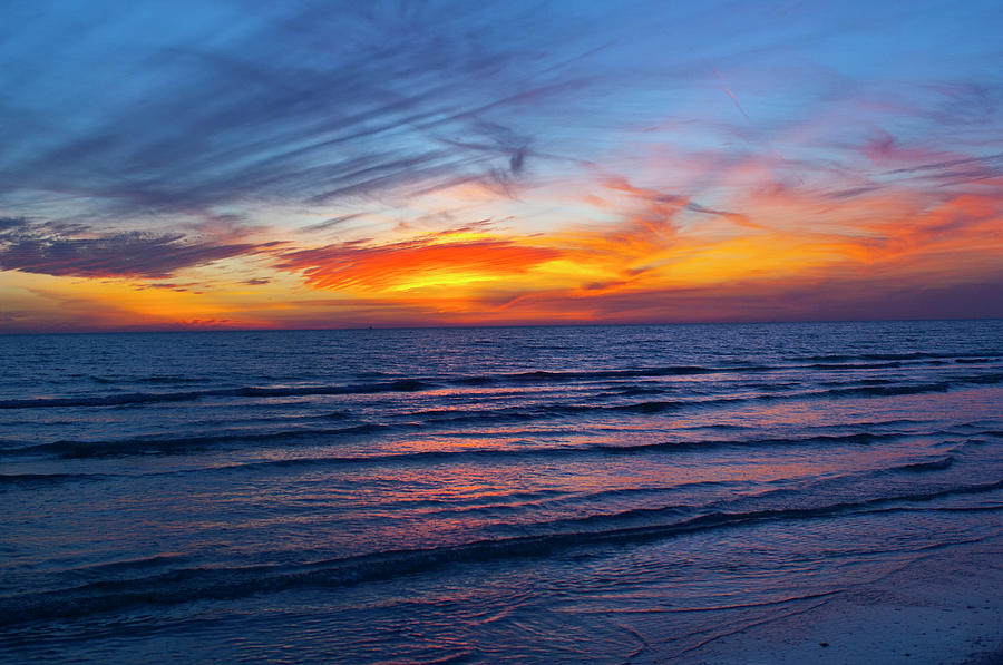 Beach Photograph - USA, Florida, Sarasota, Sunset #4 by Bernard Friel