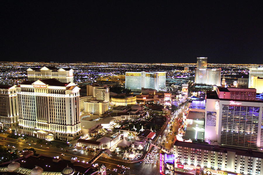 Flamingo Photograph - View from Eiffel Tower in Las Vegas - 01132 #4 by DC Photographer