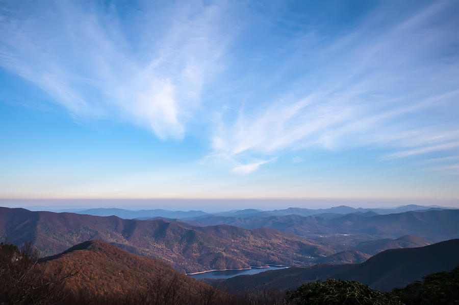 View of the Blue Ridge Mountains during fall season #4 Photograph by Alex Grichenko